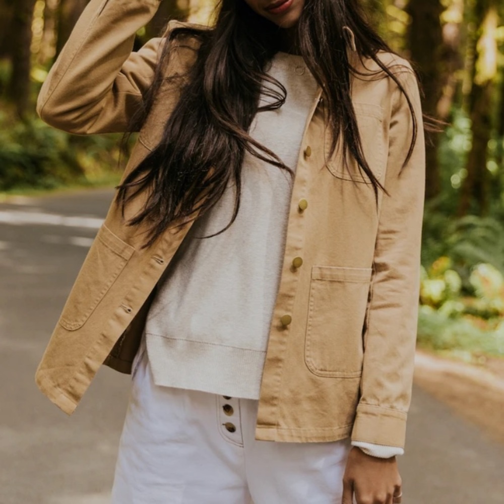 Roolee Tan Jacket Button Down Jacket - image 2